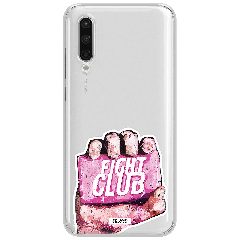 A Hand Holding A Pink Bag Xiaomi Mi 9 Lite Clear Tpu Case