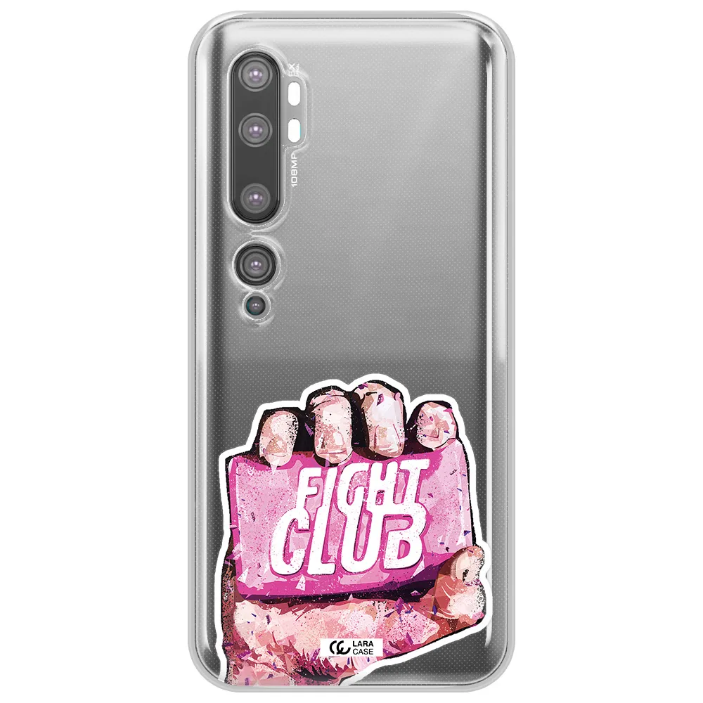 a hand holding a pink bag Xiaomi Mi Note 10 Clear TPU Case