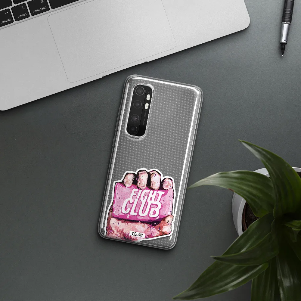 a hand holding a pink bag Xiaomi Mi Note 10 Lite Clear TPU Case