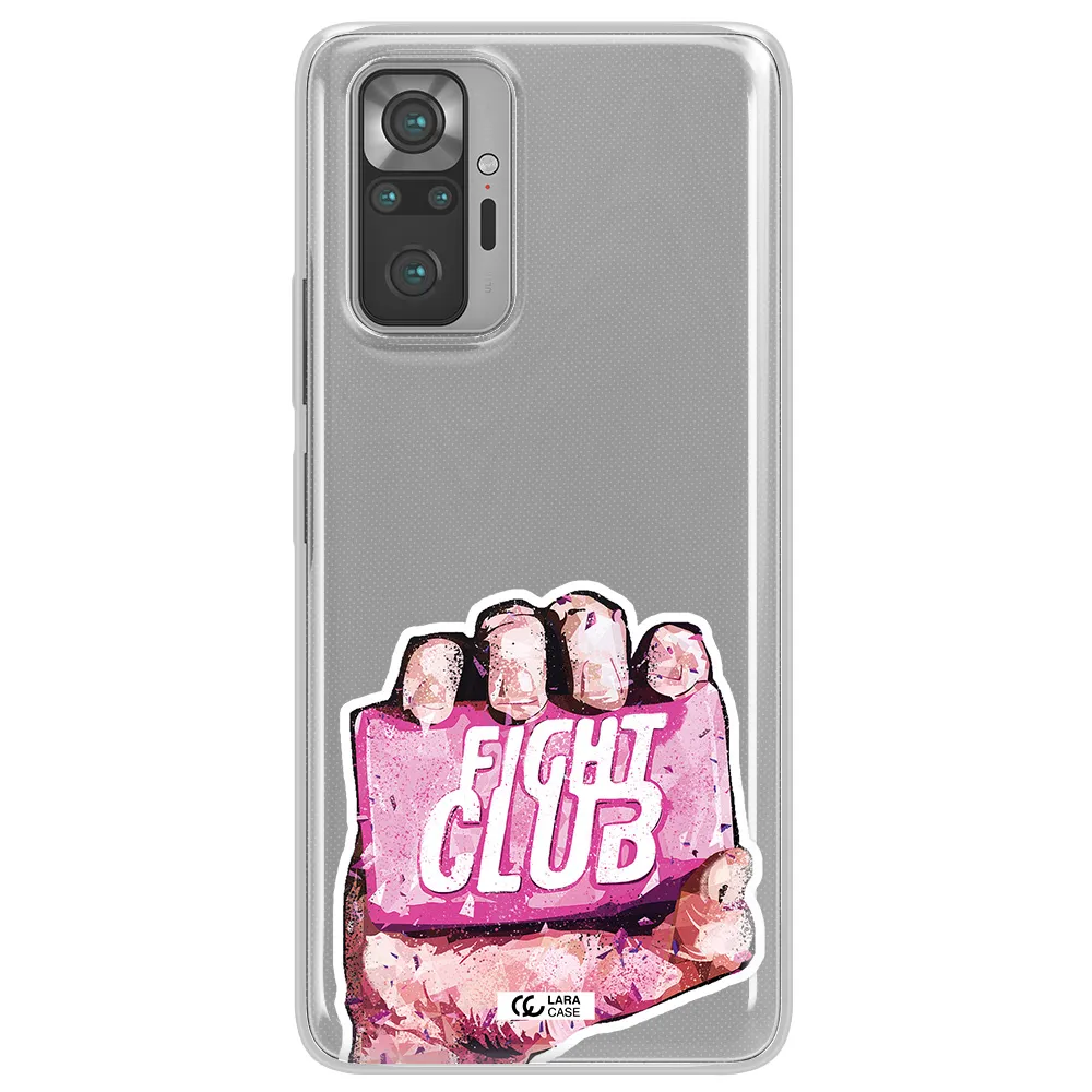 a hand holding a pink bag Xiaomi Note 10 Pro Clear TPU Case