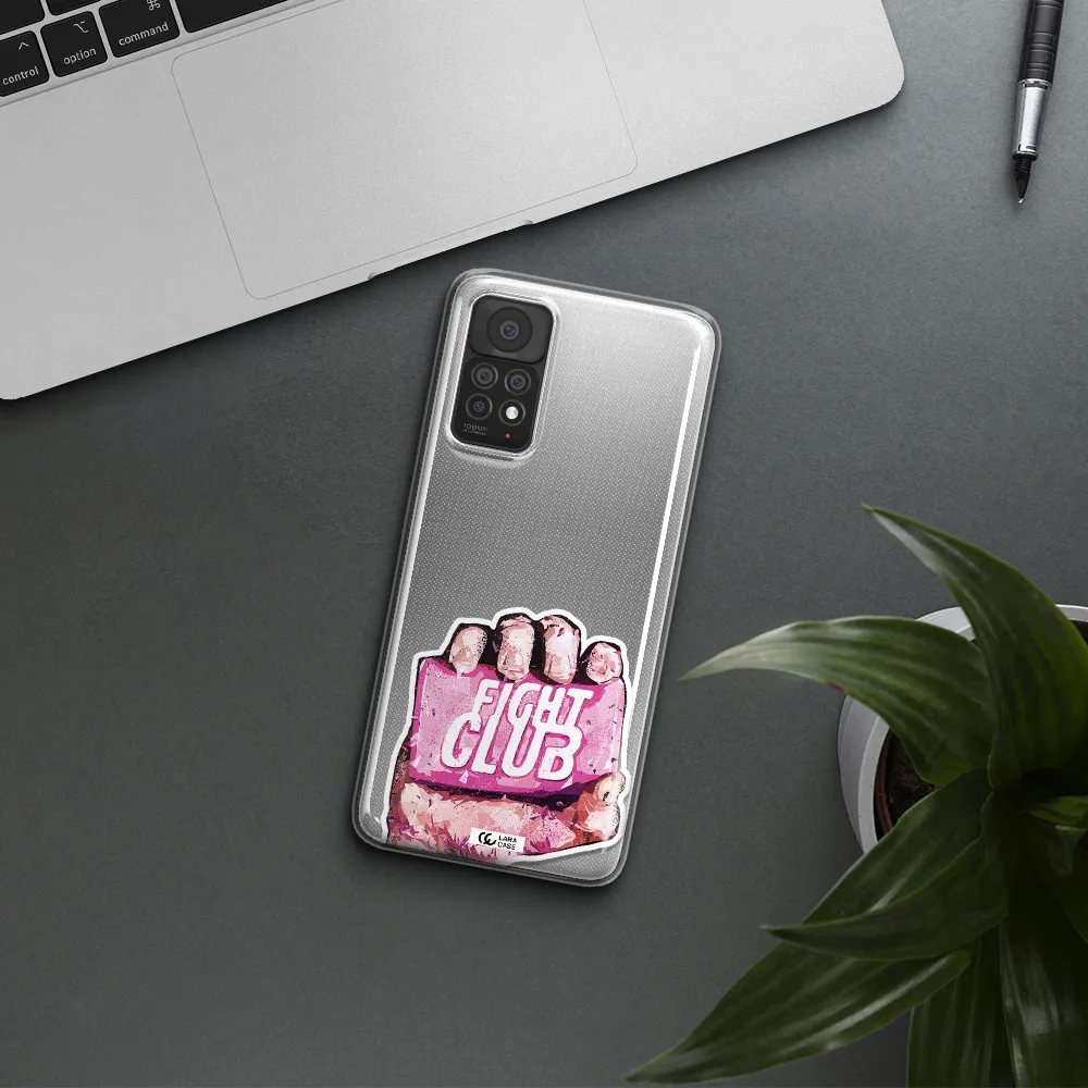 a hand holding a pink bag Xiaomi Note 11 Pro Clear TPU Case