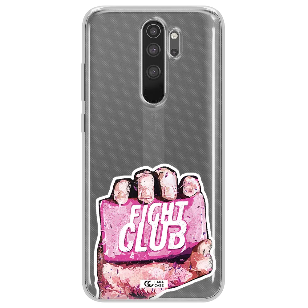 a hand holding a pink bag Xiaomi Note 8 Pro Clear TPU Case