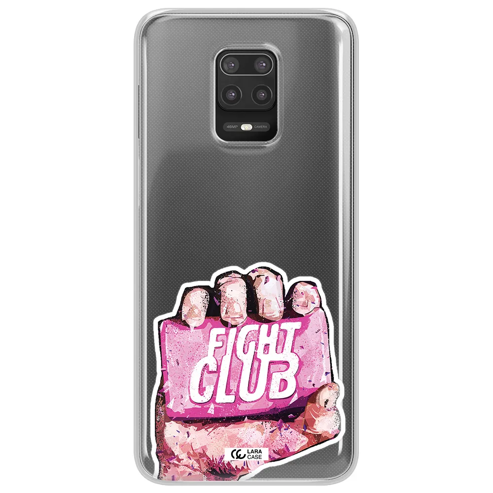 a hand holding a pink bag Xiaomi Note 9S Clear TPU Case