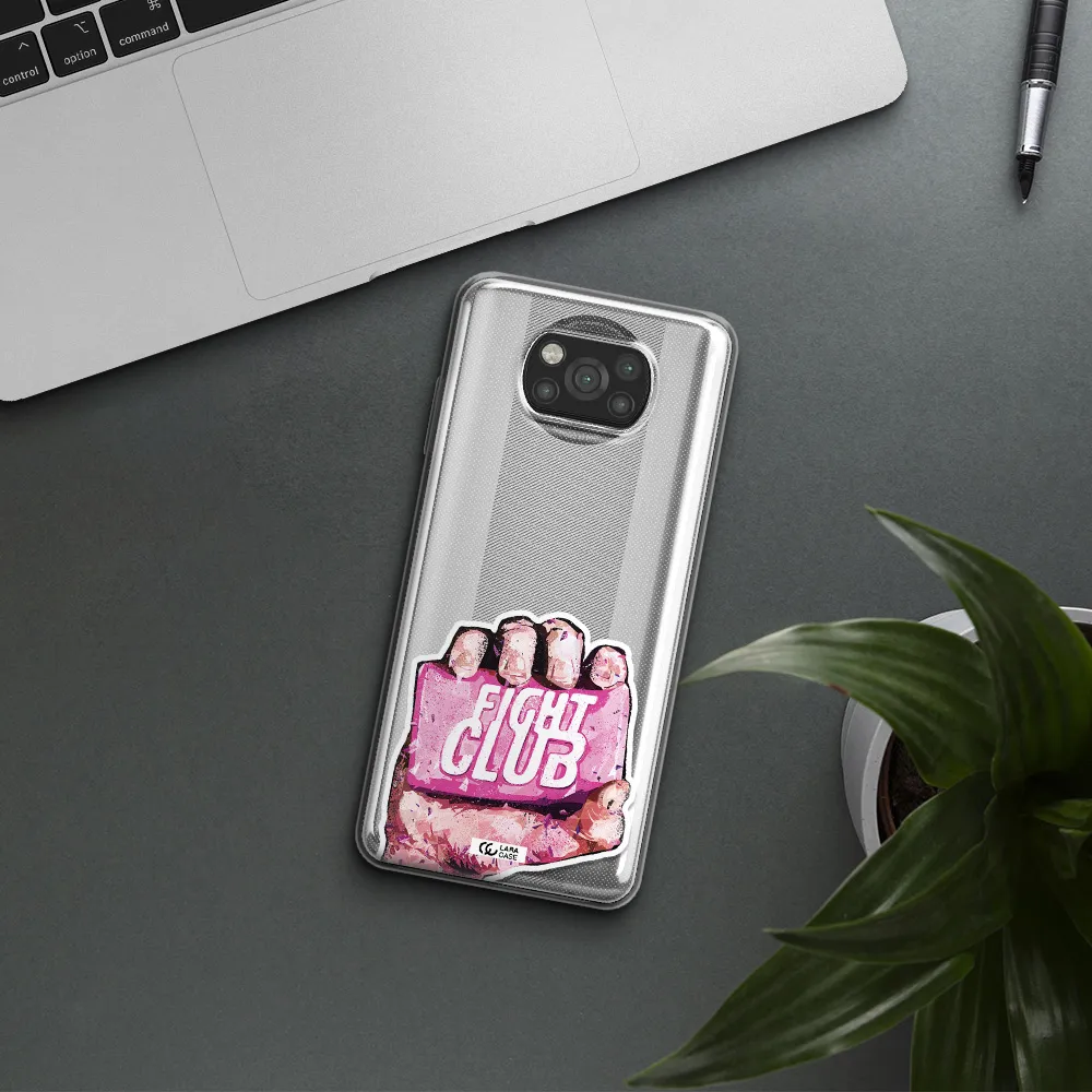 a hand holding a pink bag Xiaomi Poco X3 Clear TPU Case