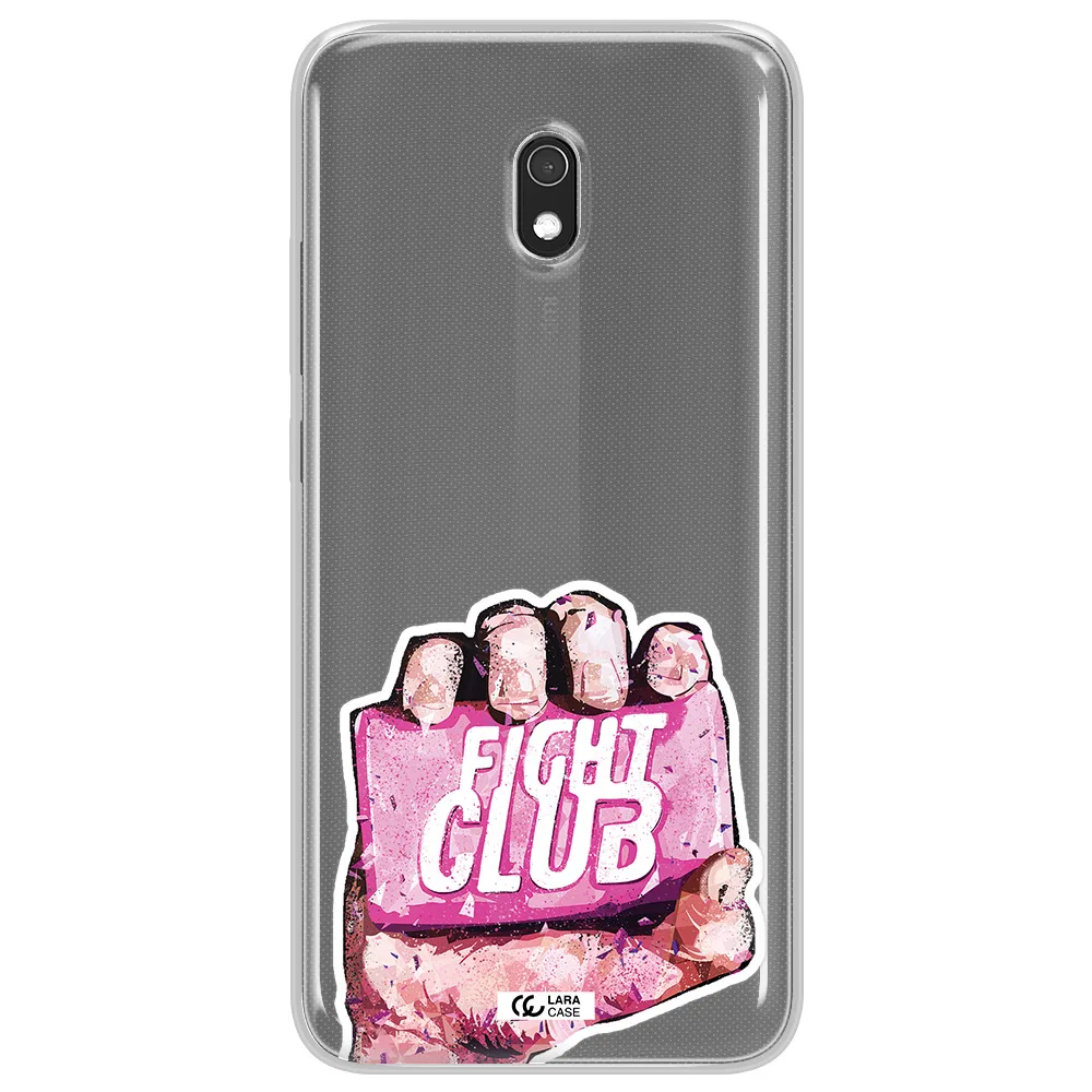 a hand holding a pink bag Xiaomi Redmi 8A Clear TPU Case