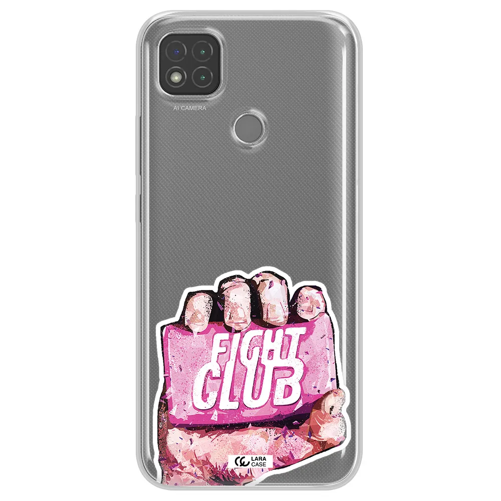 a hand holding a pink bag Xiaomi Redmi 9C Clear TPU Case