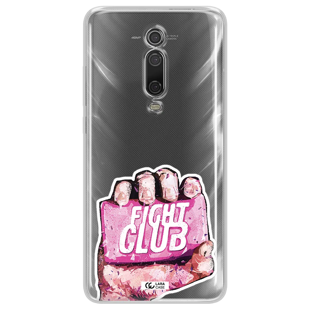 A Hand Holding A Pink Bag Xiaomi Redmi K20 Clear Tpu Case