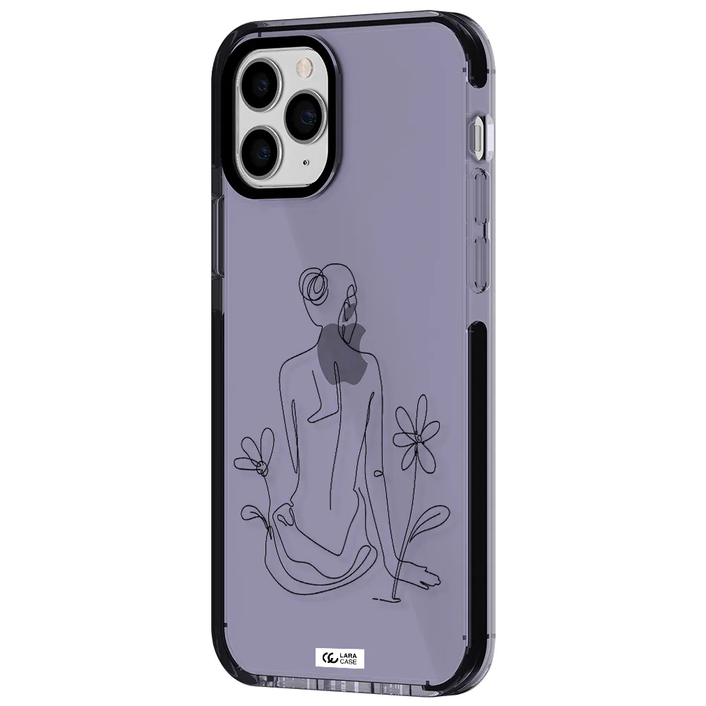 a woman sitting on a flower Apple iPhone 11 pro max impact Lilac Case