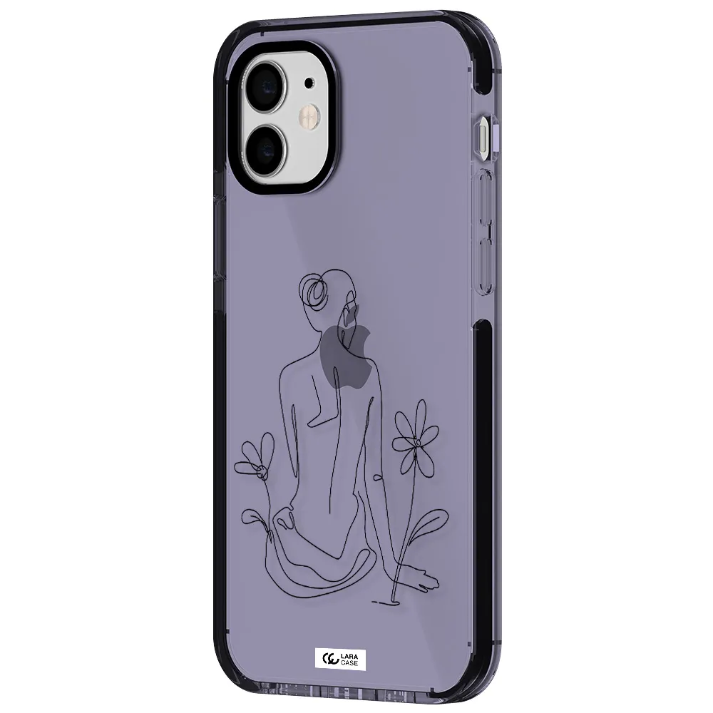 a woman sitting on a flower Apple iPhone 12 impact Lilac Case