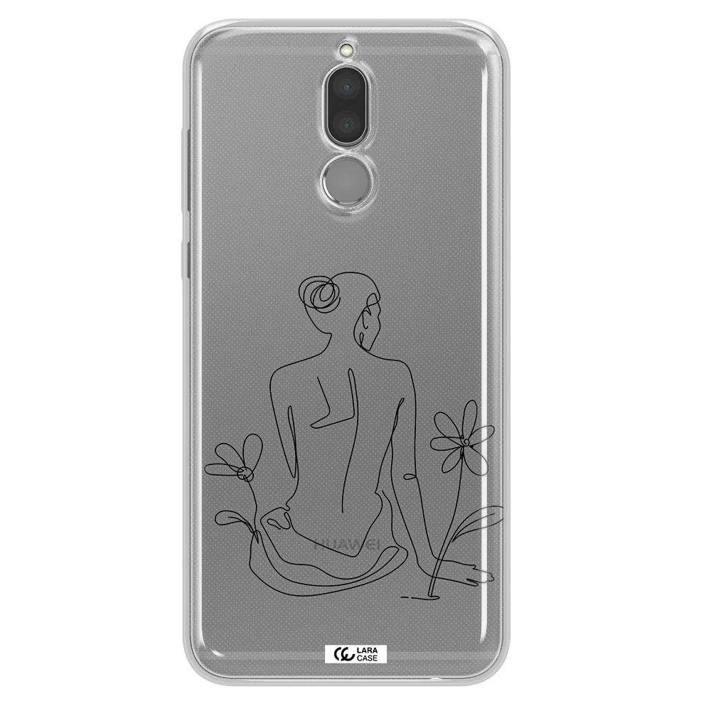 a woman sitting on a flower Huawei Mate 10 Lite Clear TPU Case