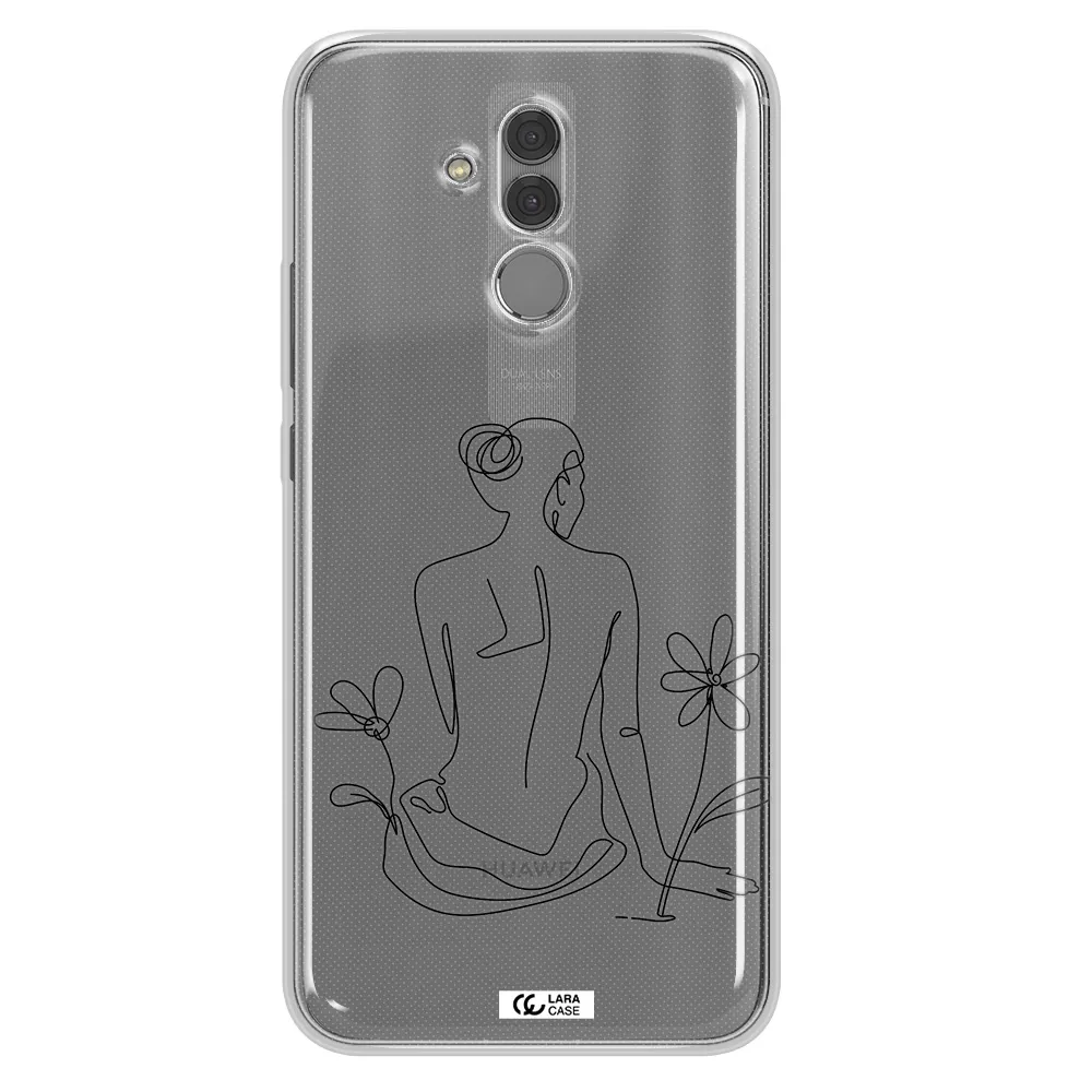a woman sitting on a flower Huawei Mate 20 Lite Clear TPU Case