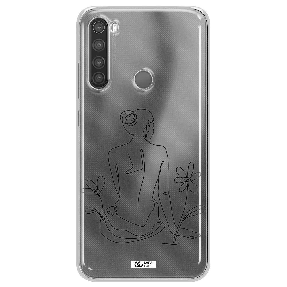 a woman sitting on a flower Xiaomi Note 8 Clear TPU Case