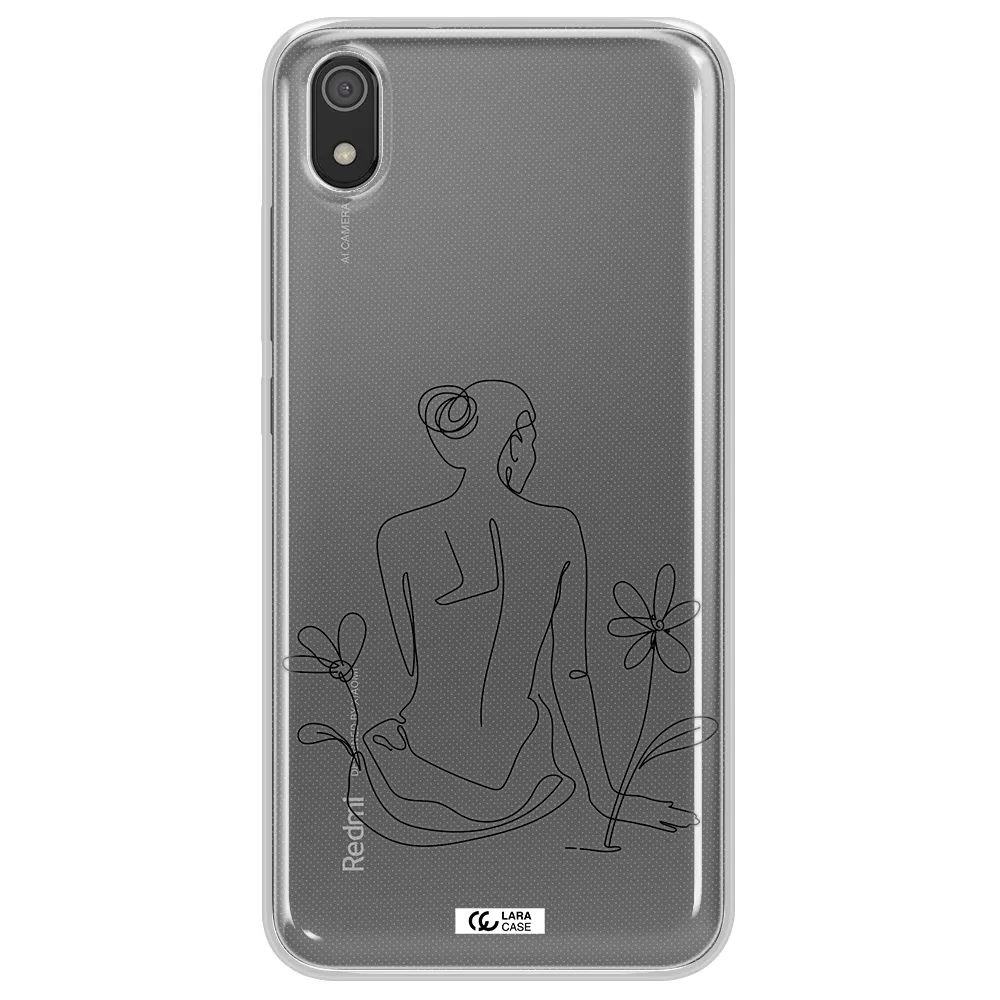 a woman sitting on a flower Xiaomi Redmi 7A Clear TPU Case
