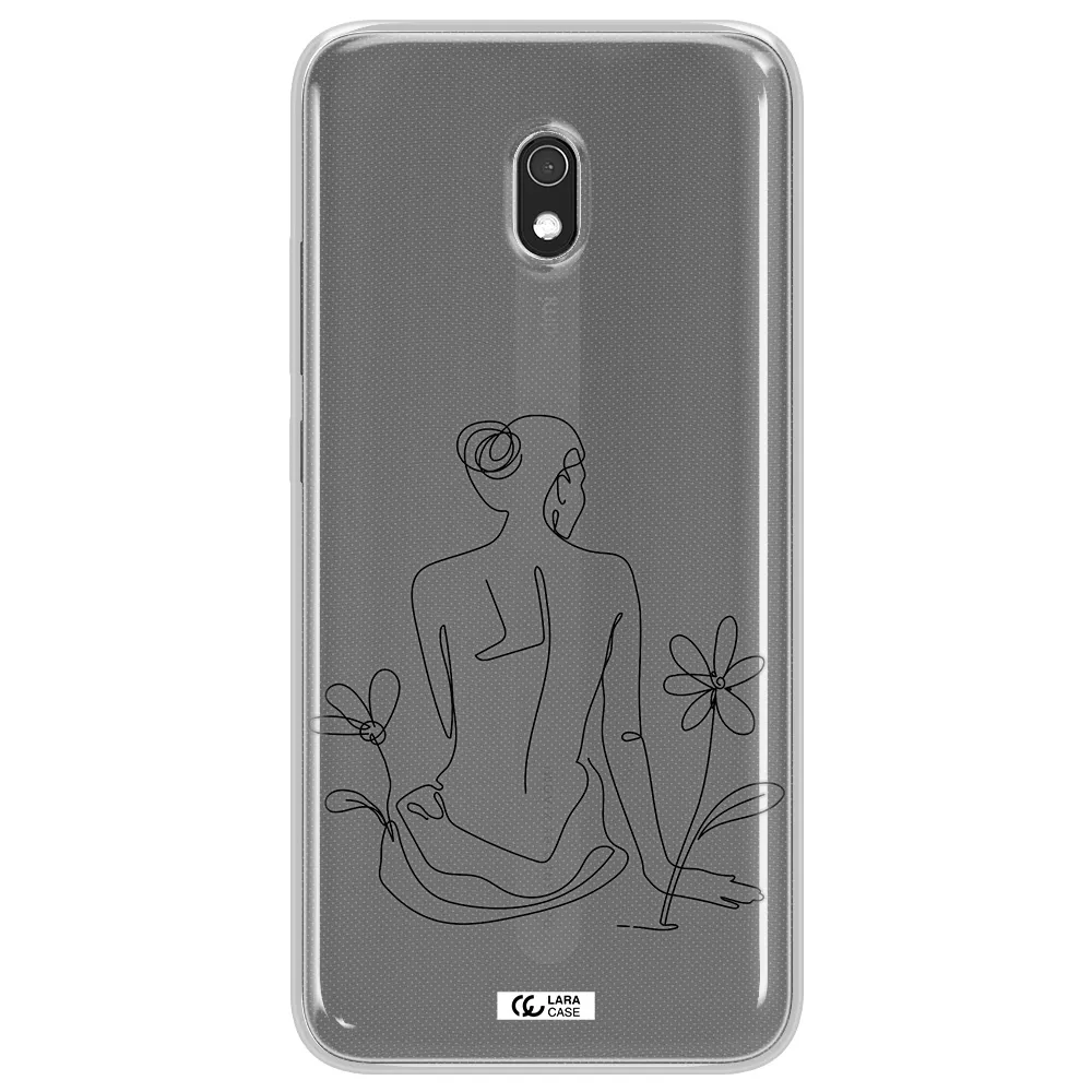 a woman sitting on a flower Xiaomi Redmi 8A Clear TPU Case
