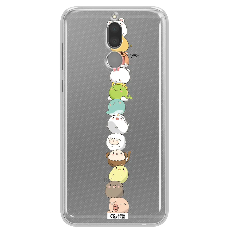 a stack of cartoon animals Huawei Mate 10 Lite Clear TPU Case