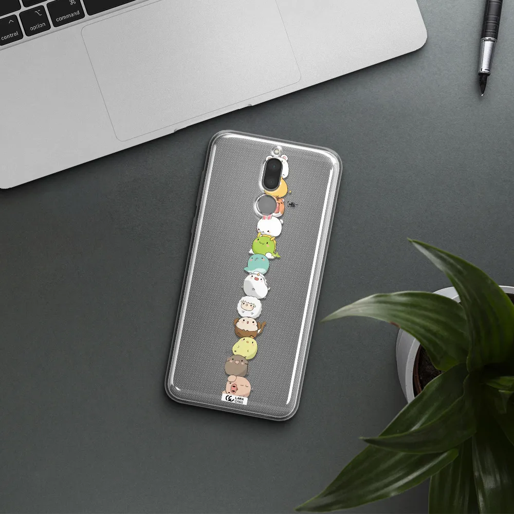 a stack of cartoon animals Huawei Mate 10 Lite Clear TPU Case