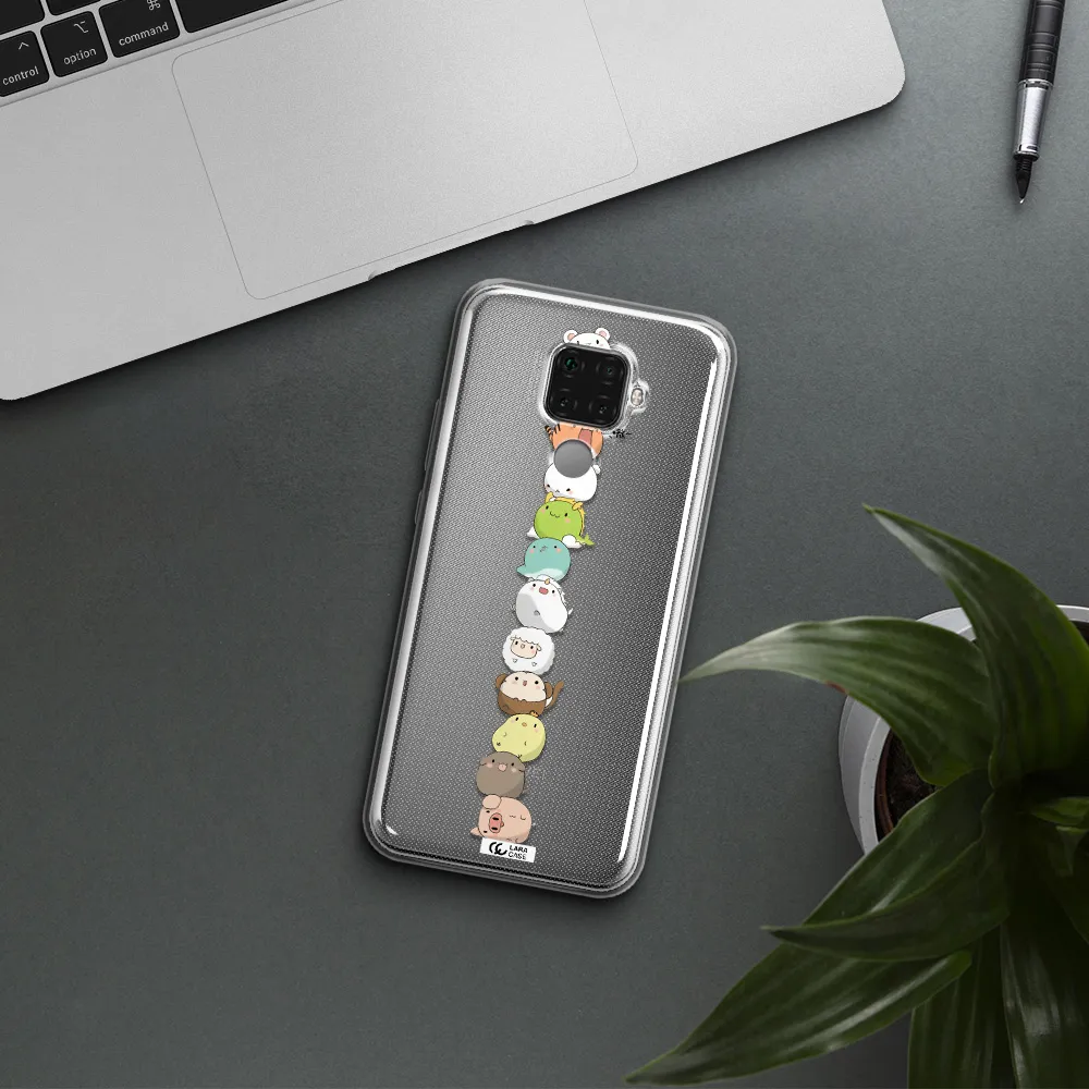 a stack of cartoon animals Huawei Mate 30 Lite Clear TPU Case