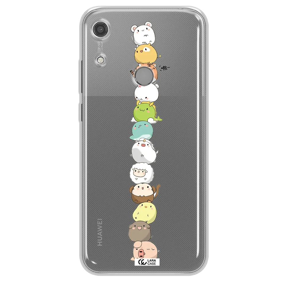 a stack of cartoon animals Huawei Y6S Clear TPU Case