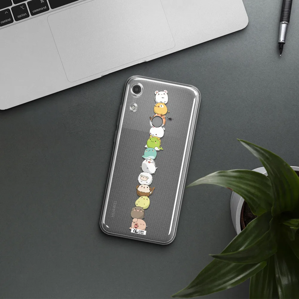 a stack of cartoon animals Huawei Y6S Clear TPU Case
