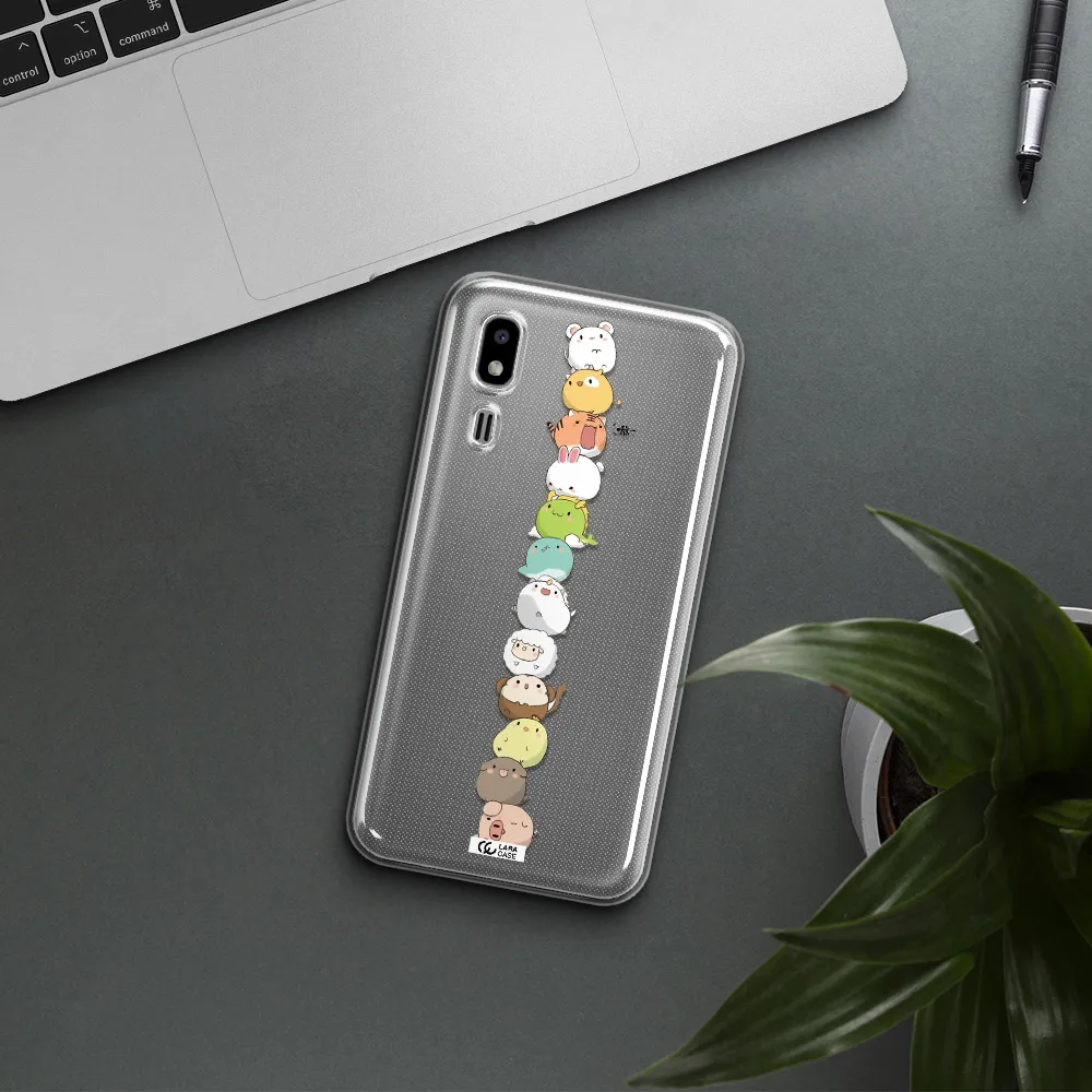 a stack of cartoon animals Samsung A2 Core Clear TPU Case