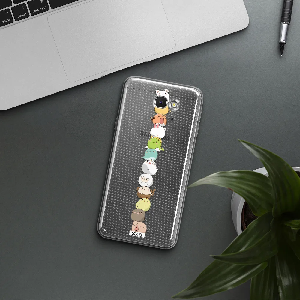 a stack of cartoon animals Samsung J5 Prime Clear TPU Case