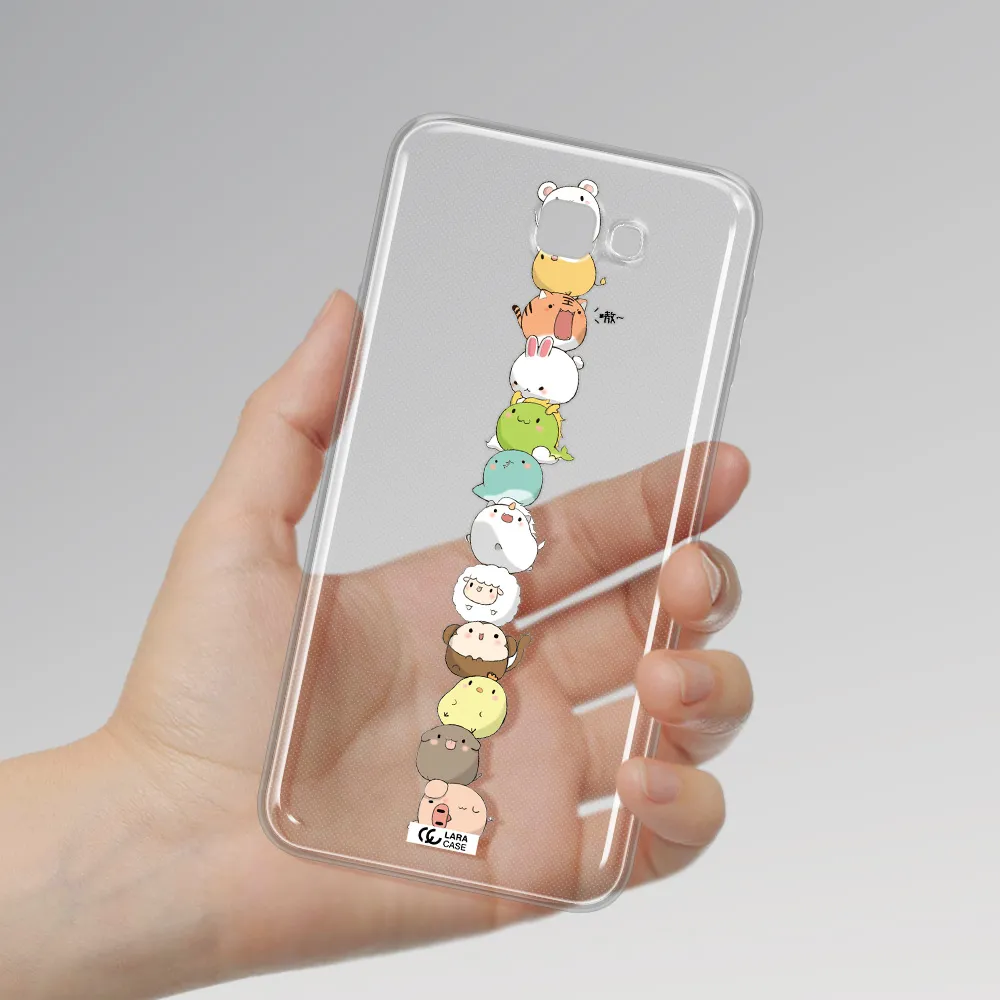 a stack of cartoon animals Samsung J7 Prim Clear TPU Case