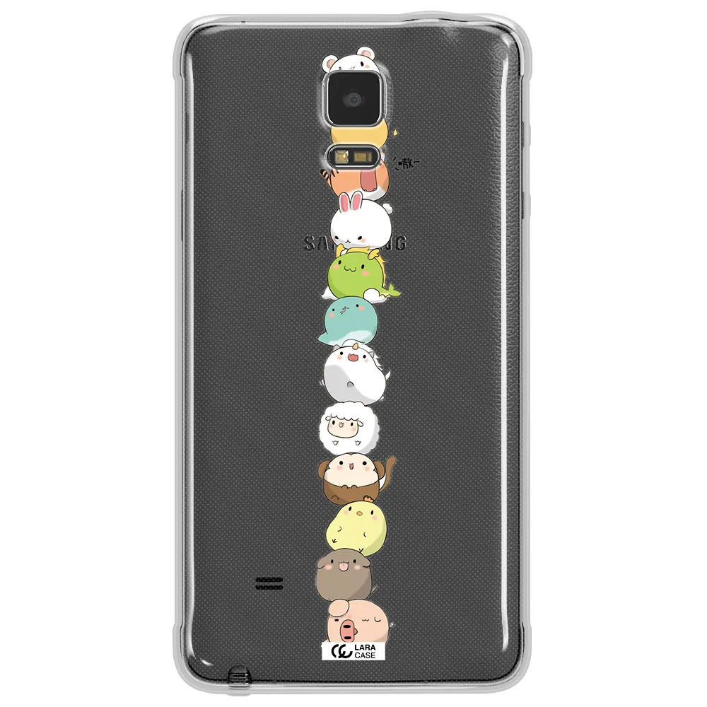 a stack of cartoon animals Samsung Note 4 Clear TPU Case