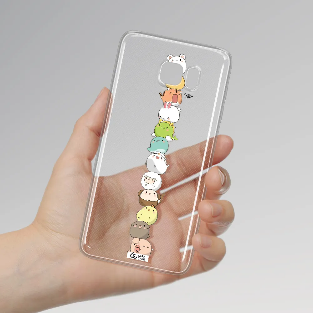 a stack of cartoon animals Samsung Note 5 Clear TPU Case