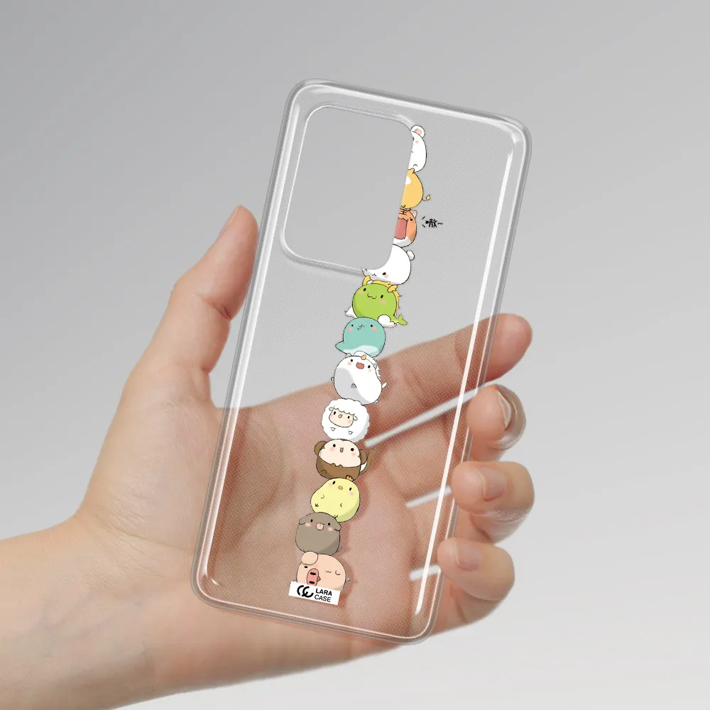 a stack of cartoon animals Samsung S20 Ultra Clear TPU Case