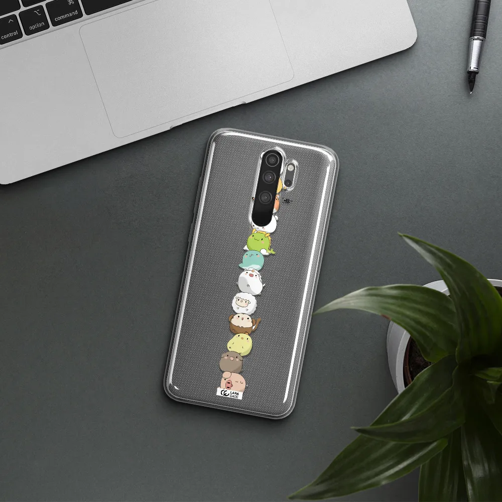 a stack of cartoon animals Xiaomi Note 8 Pro Clear TPU Case