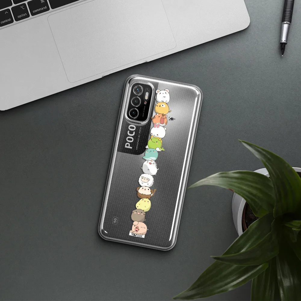 A Stack Of Cartoon Animals Xiaomi Poco M3 Pro Clear Tpu Case