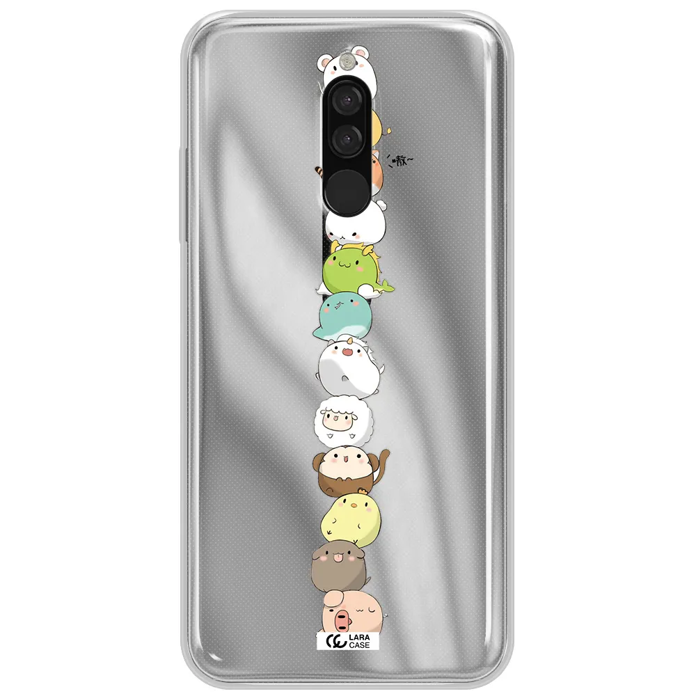 A Stack Of Cartoon Animals Xiaomi Redmi 8 Clear Tpu Case