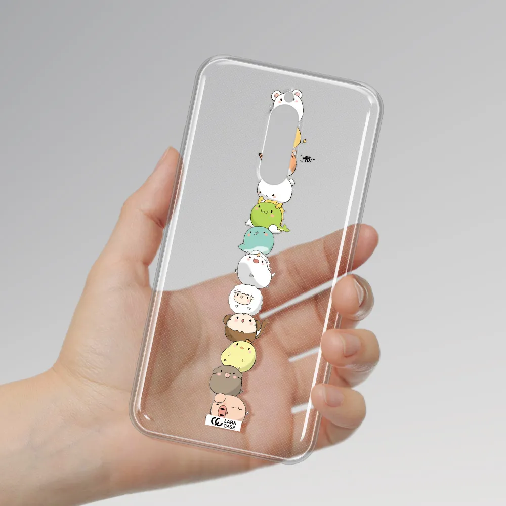 A Stack Of Cartoon Animals Xiaomi Redmi 8 Clear Tpu Case