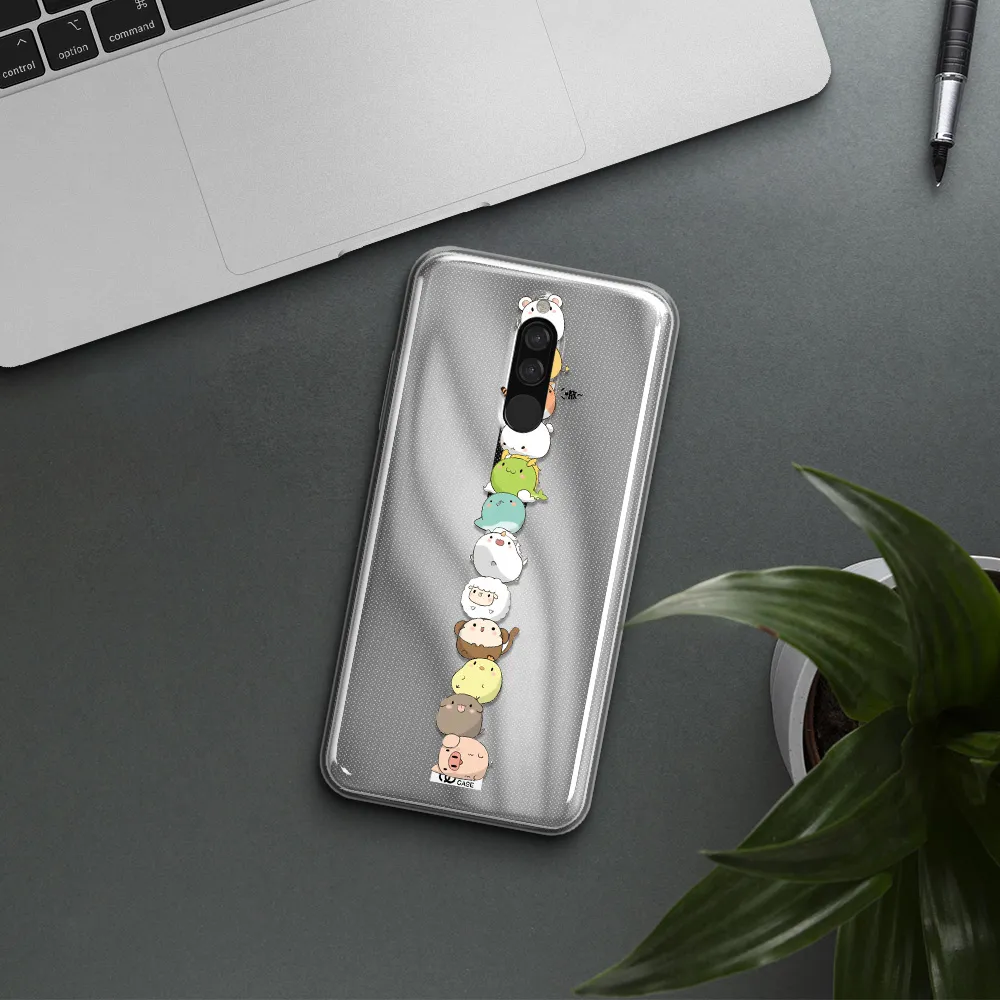A Stack Of Cartoon Animals Xiaomi Redmi 8 Clear Tpu Case