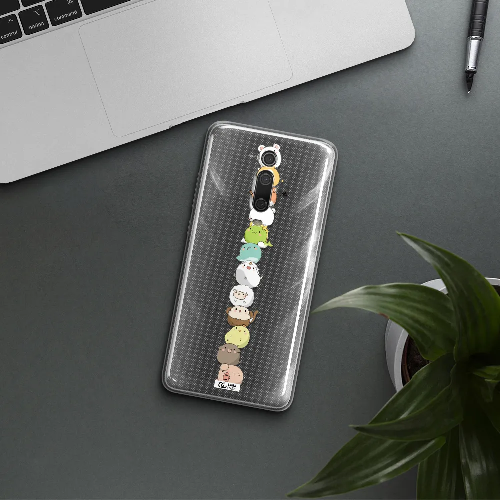 A Stack Of Cartoon Animals Xiaomi Redmi K20 Clear Tpu Case