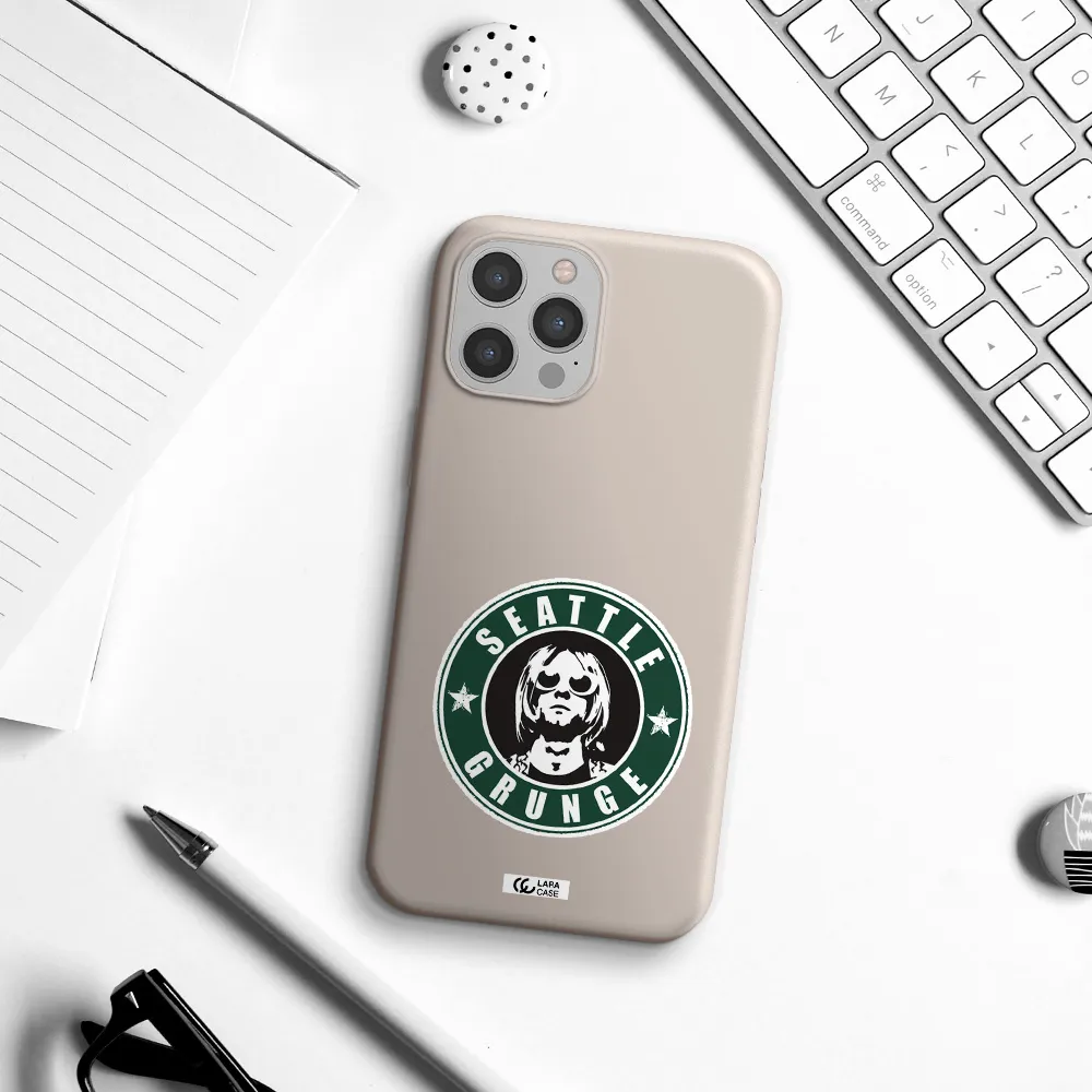 a logo with a man wearing sunglasses Apple iPhone 12 pro max Silicone Stone Case