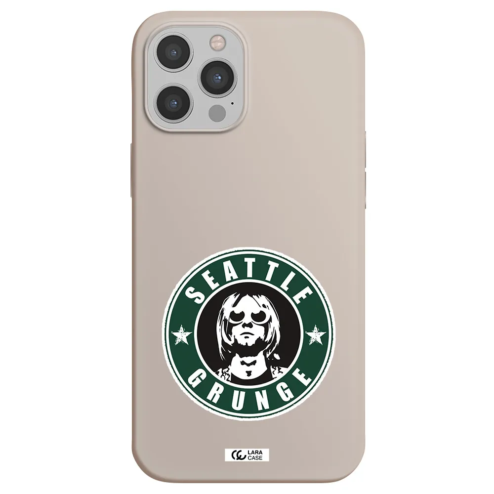 a logo with a man wearing sunglasses Apple iPhone 12 pro Silicone Stone Case