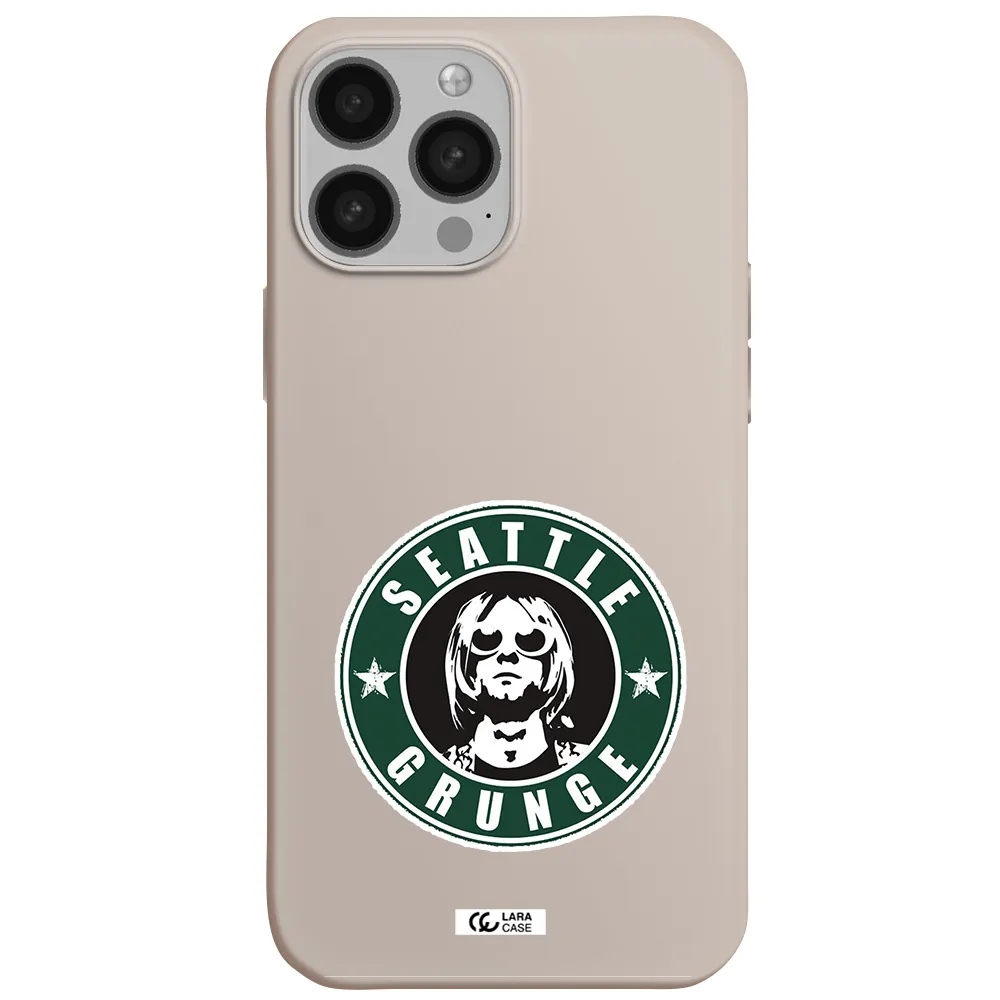 a logo with a man wearing sunglasses Apple iPhone 13 Pro Silicone Stone Case