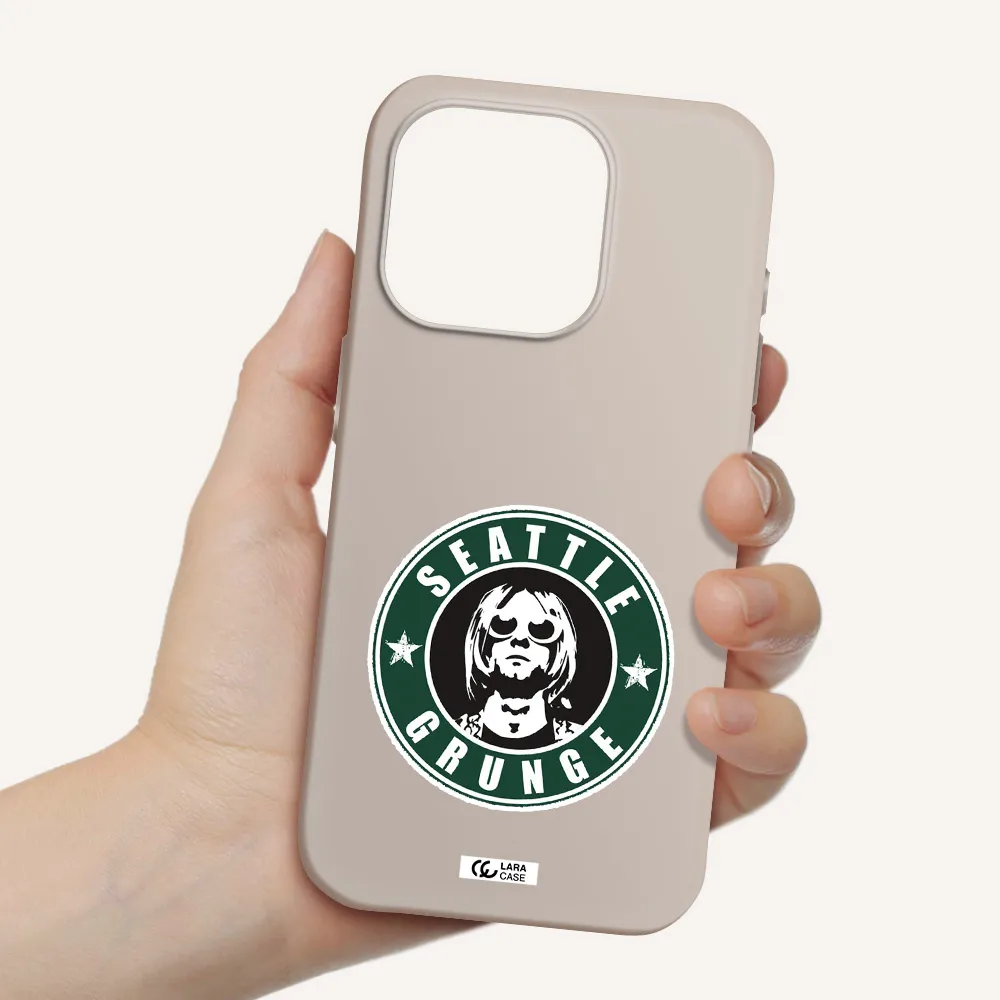 A Logo With A Man Wearing Sunglasses Apple Iphone 15 Pro Silicone Stone Case