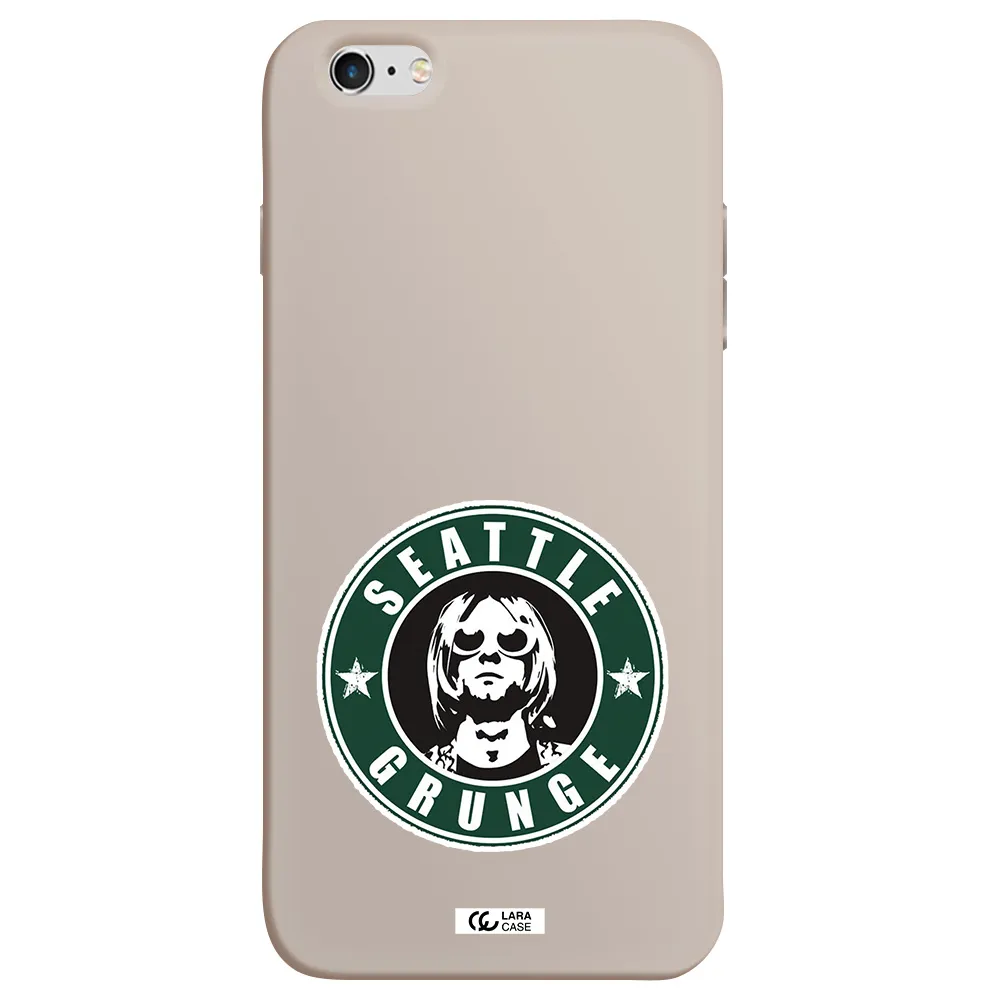 a logo with a man wearing sunglasses Apple iPhone 6 plus Silicone Stone Case