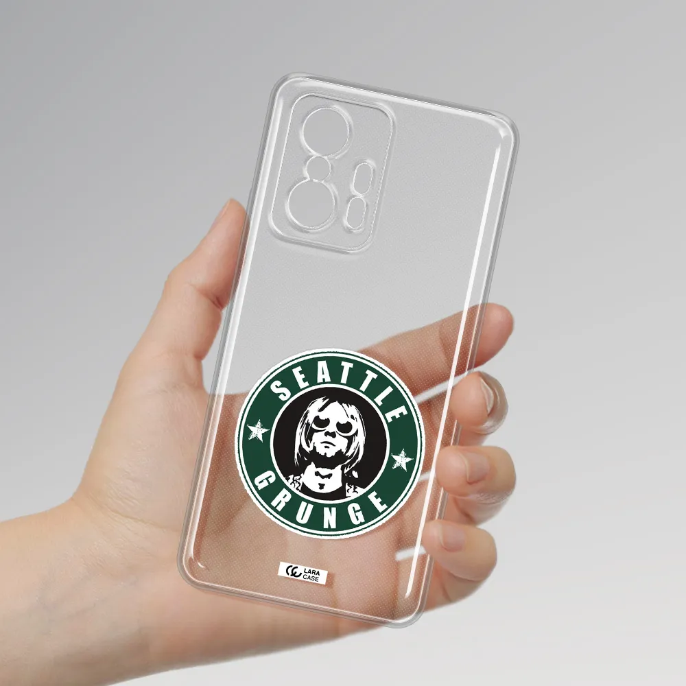 A Logo With A Man Wearing Sunglasses Xiaomi 11T Pro Clear Tpu Case
