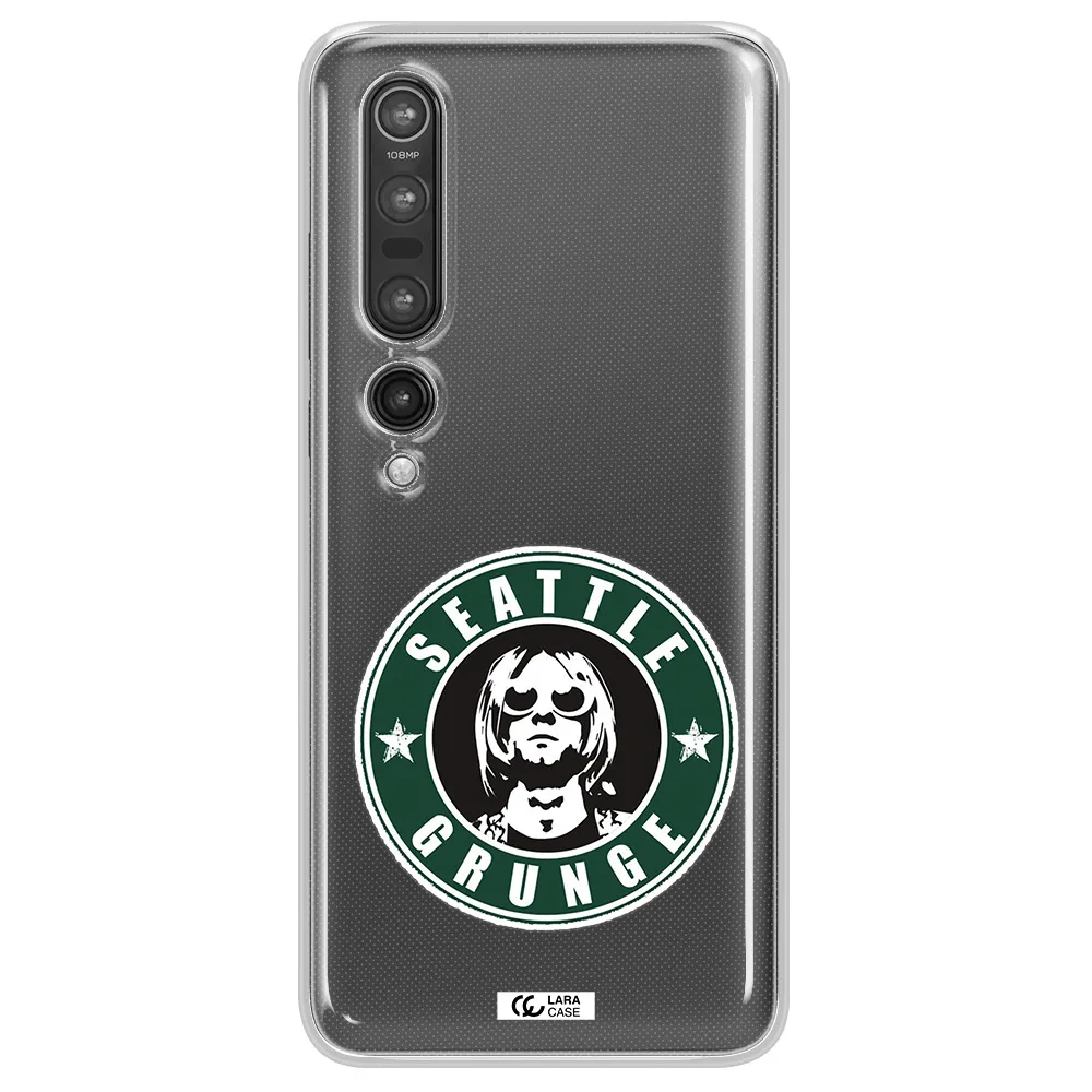 a logo with a man wearing sunglasses Xiaomi Mi 10 Pro Clear TPU Case