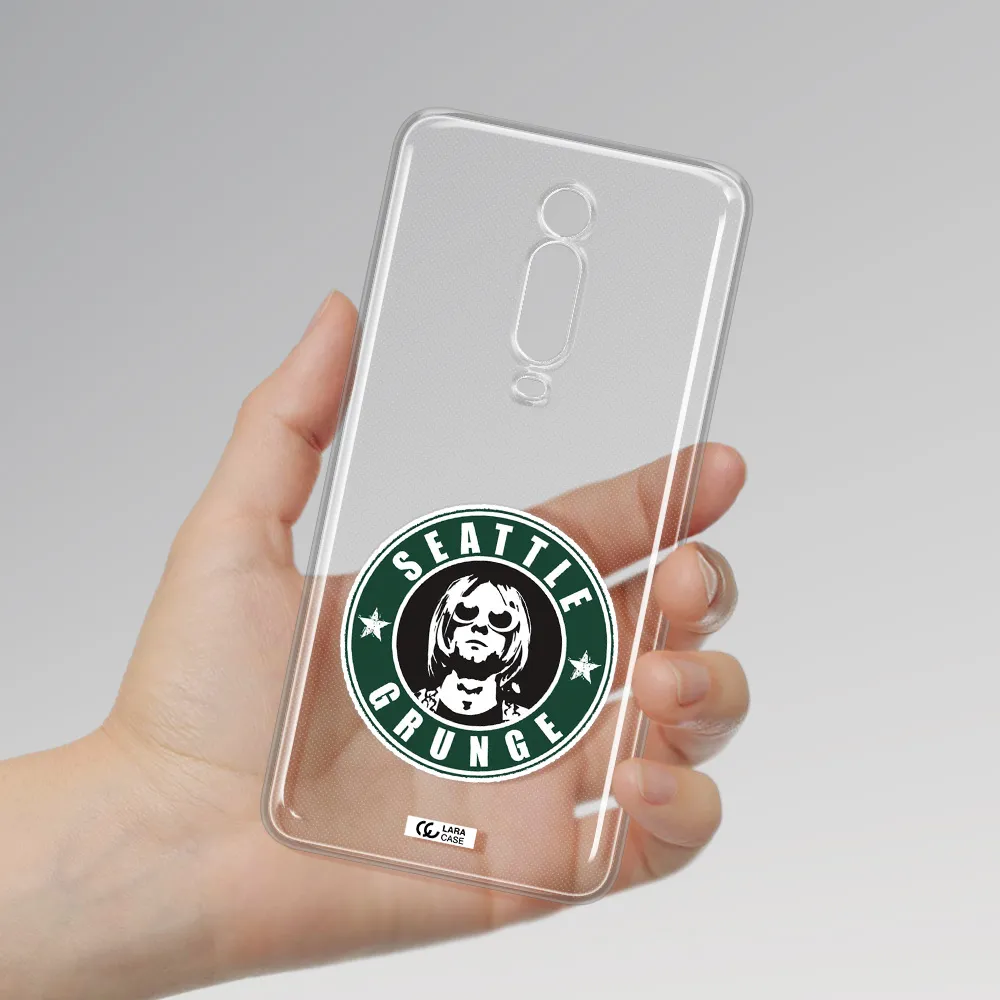 a logo with a man wearing sunglasses Xiaomi Mi 9T Clear TPU Case