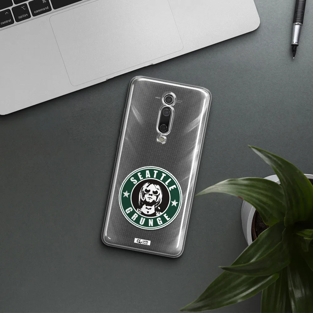 a logo with a man wearing sunglasses Xiaomi Mi 9T Clear TPU Case
