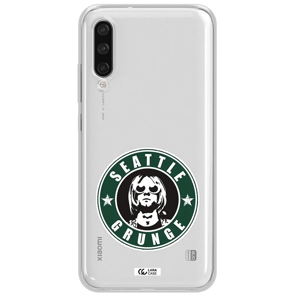 A Logo With A Man Wearing Sunglasses Xiaomi Mi A3 Clear Tpu Case