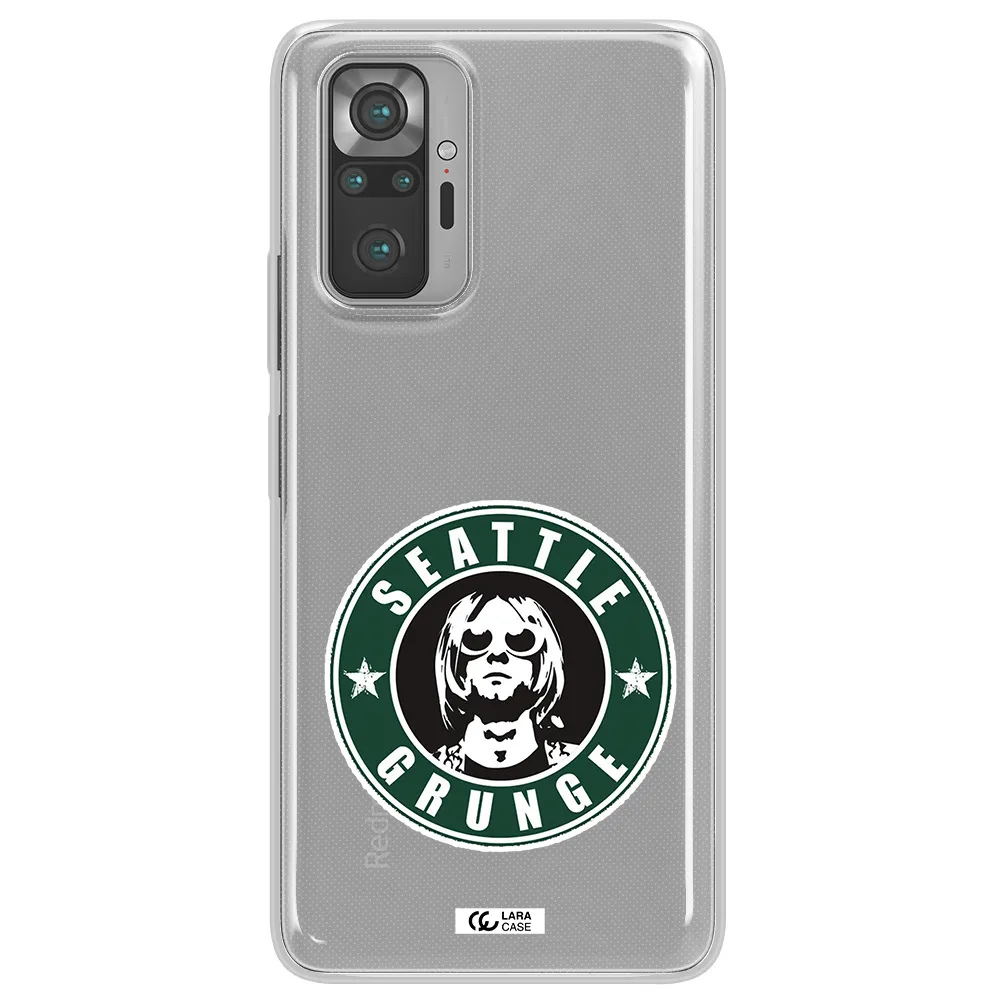 a logo with a man wearing sunglasses Xiaomi Note 10 Pro Clear TPU Case