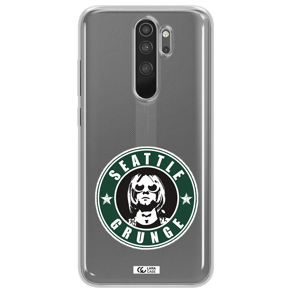 a logo with a man wearing sunglasses Xiaomi Note 8 Pro Clear TPU Case