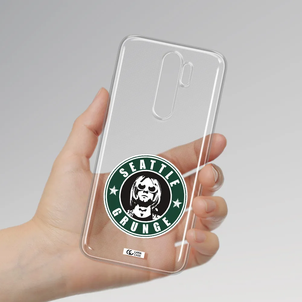 a logo with a man wearing sunglasses Xiaomi Note 8 Pro Clear TPU Case