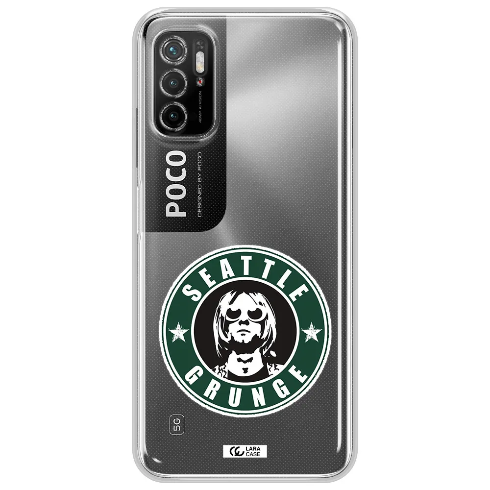 A Logo With A Man Wearing Sunglasses Xiaomi Poco M4 Pro 5G Clear Tpu Case