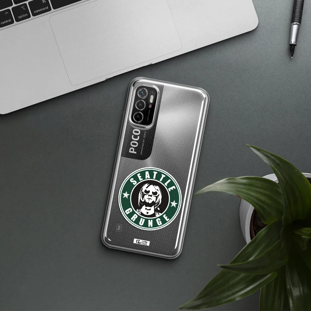 A Logo With A Man Wearing Sunglasses Xiaomi Poco M4 Pro 5G Clear Tpu Case